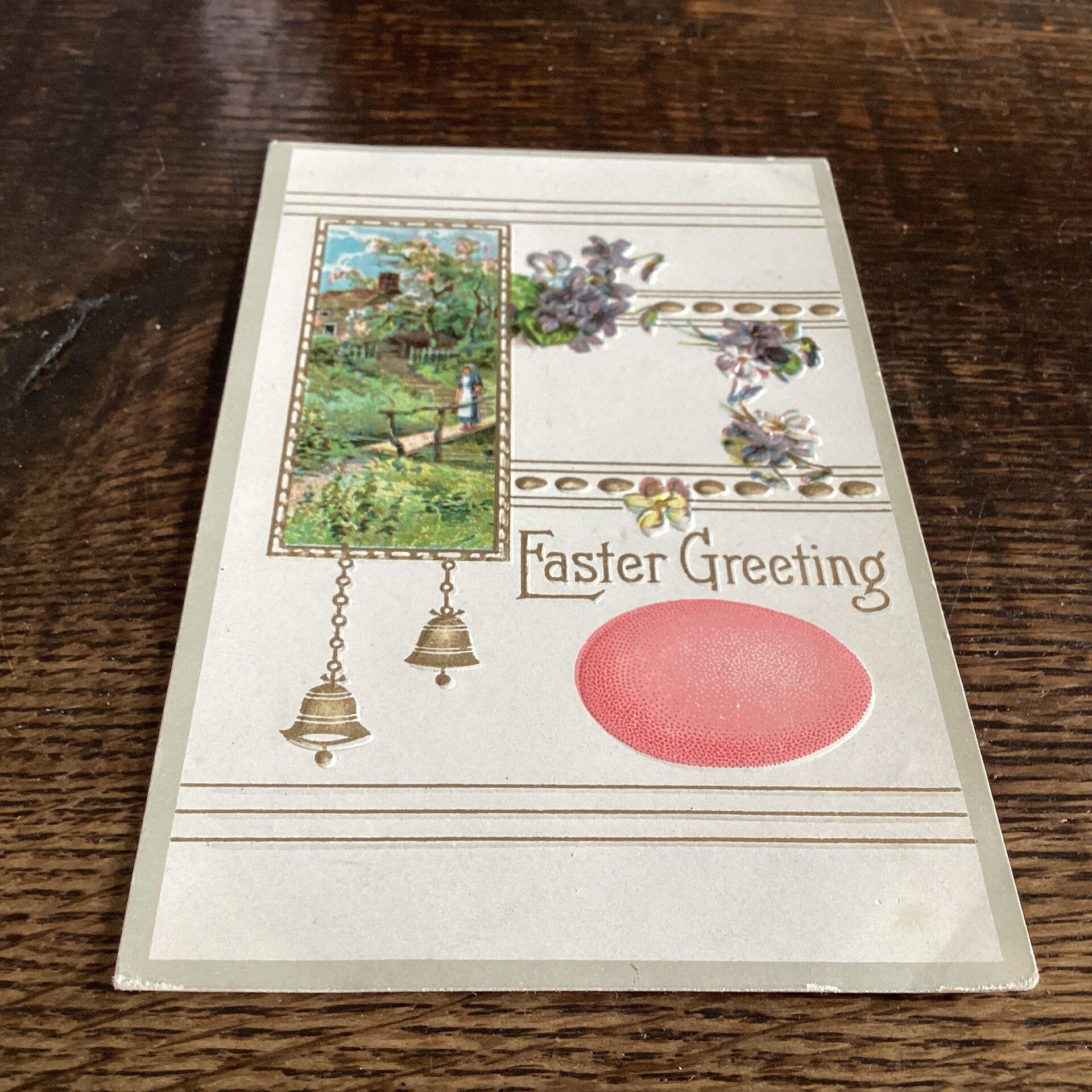 Antieke paaskaart in reliëf, USA, begin 1900