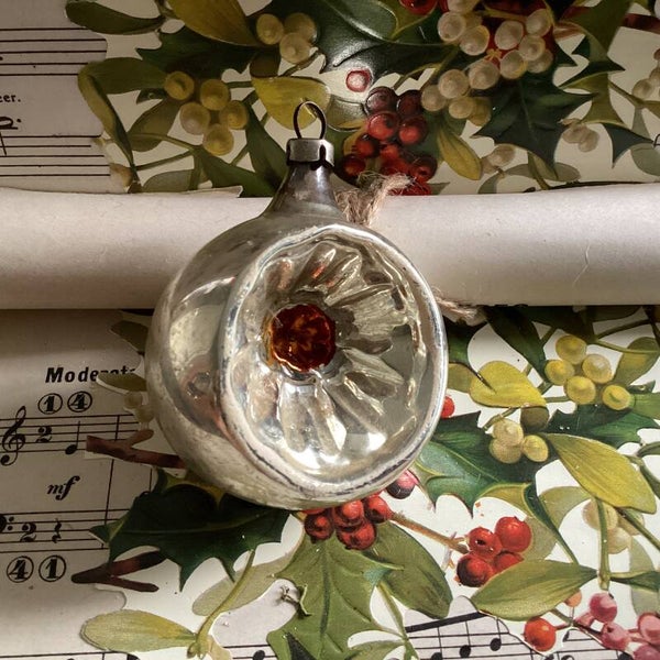 Antieke deukbal met oranje kern 6 cm