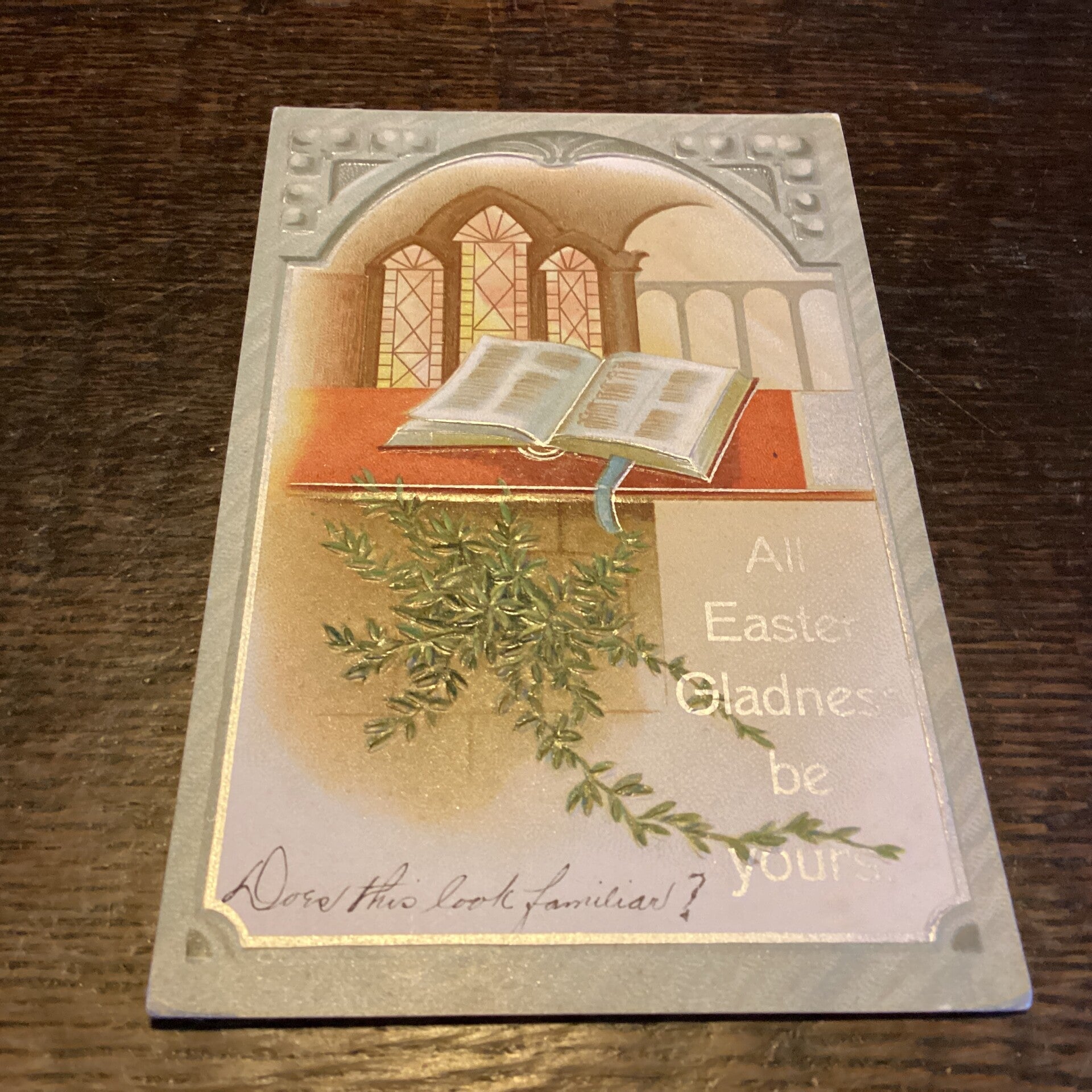 Antieke paaskaart in reliëf, USA, begin 1900