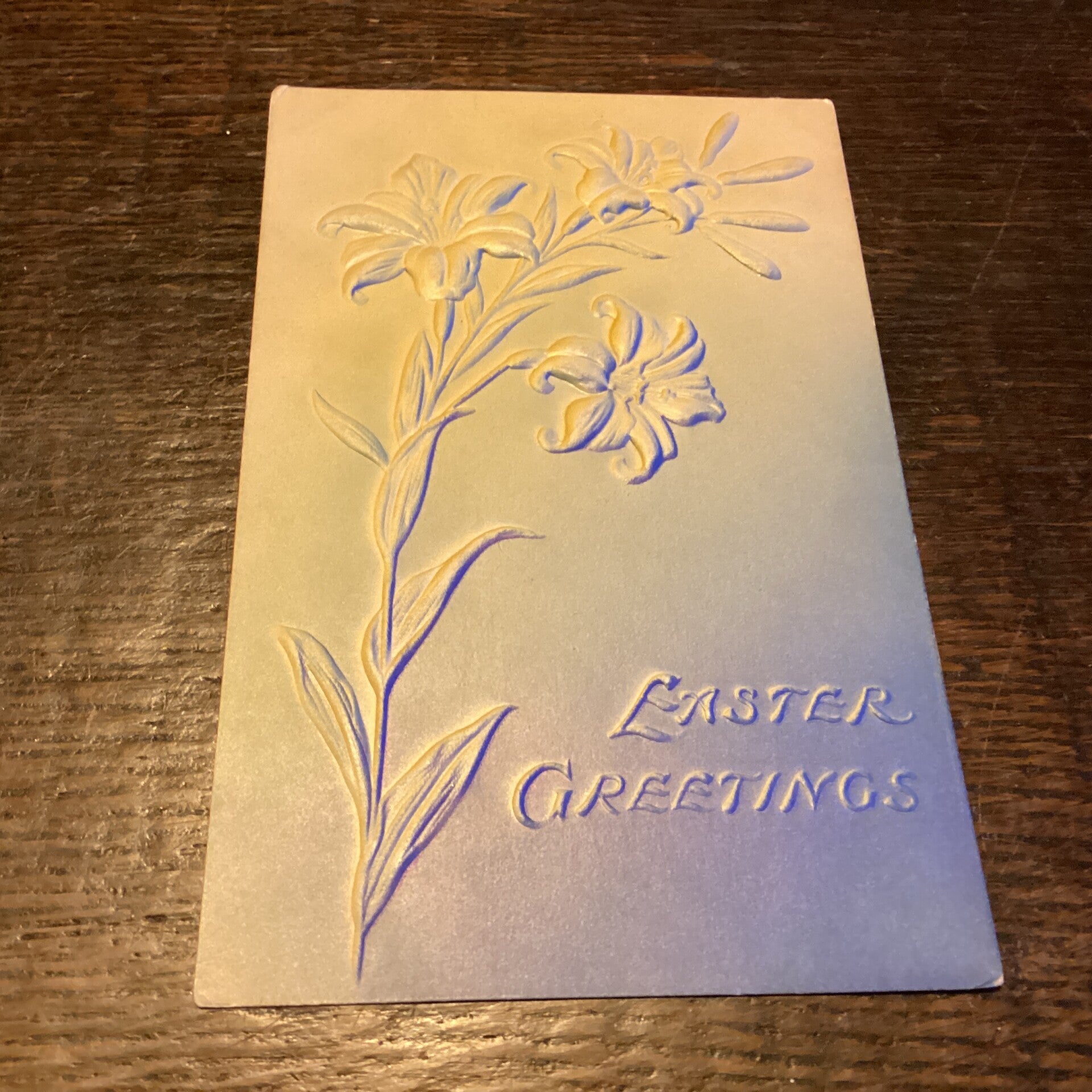 Antieke paaskaart in reliëf, USA, begin 1900