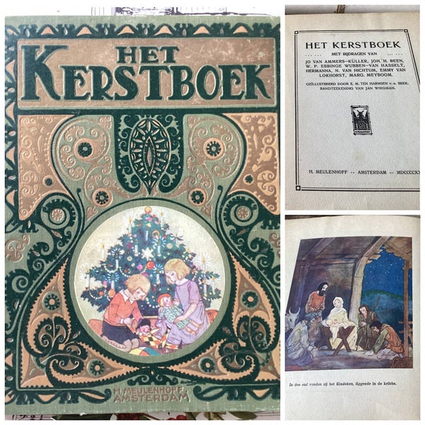 Antiek kerstboek het kerstboek