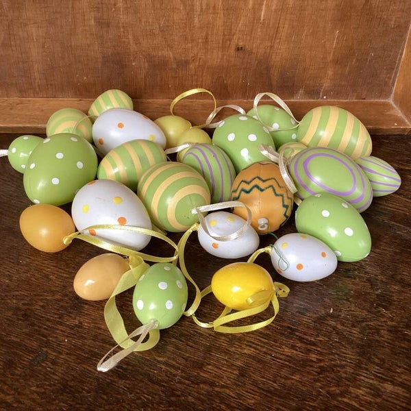 Kunststof holle paaseieren 4-7 cm