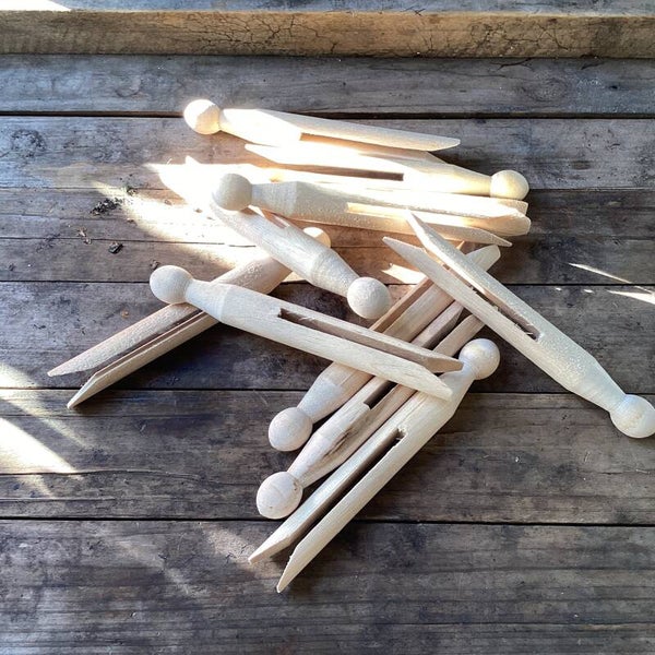 Setje brocante wasknijpertjes