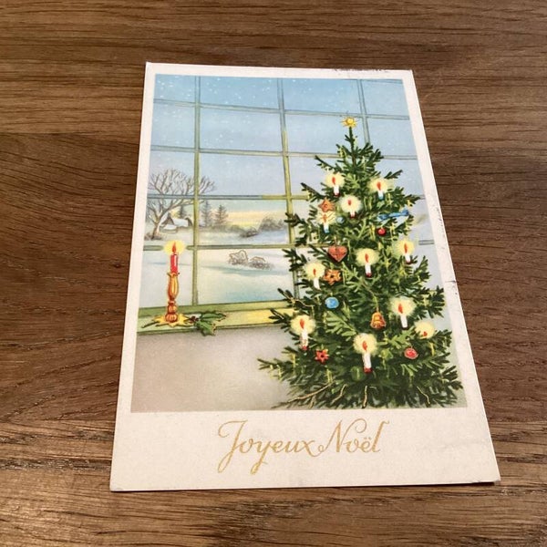 Antieke kerstkaart, 1962