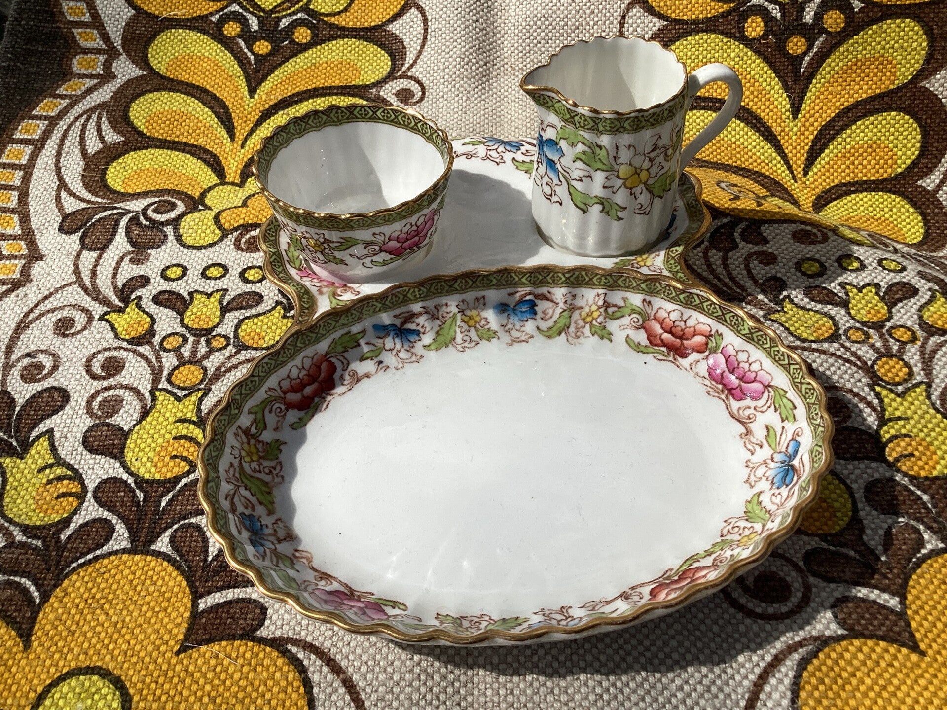 Petit four set met schaaltje en suiker en melkkannetje copelands china porselein