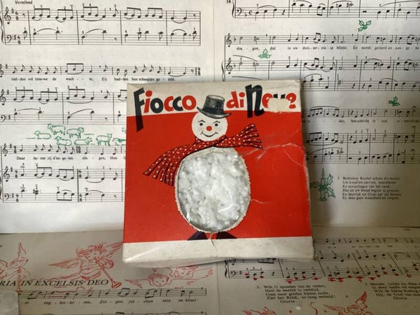Doosje met sneeuwvlokken, Italy vintage jaren 60
