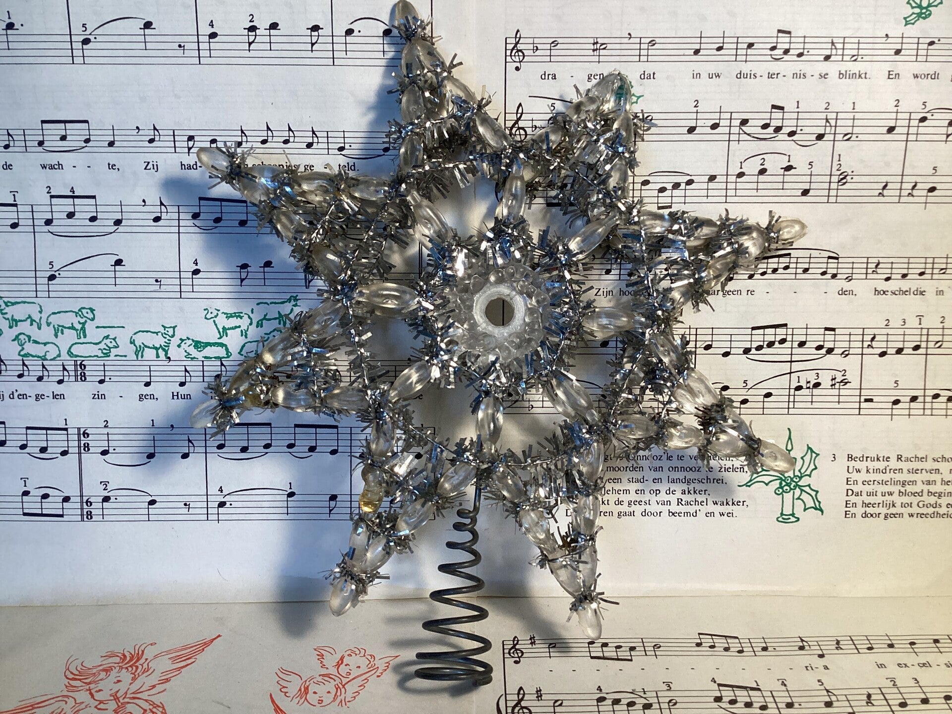 Kerst piek voor feathertree 20 cm (kan standaard verlichtingssnoer in)