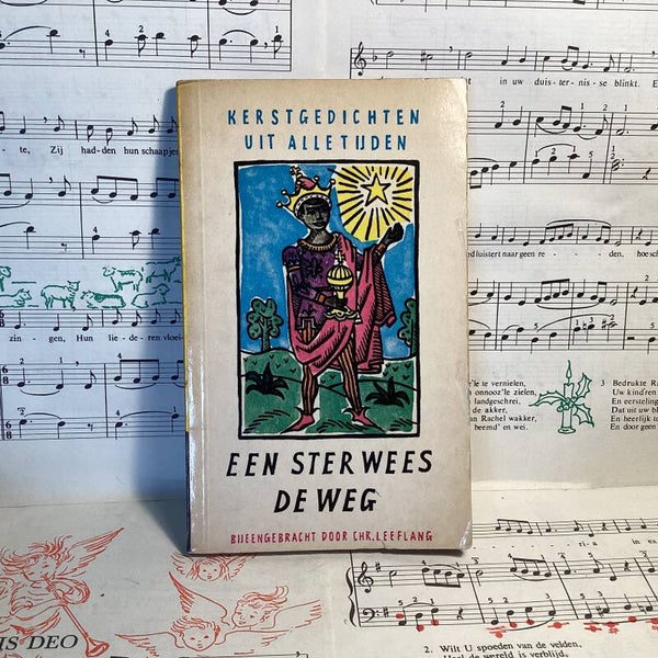 Vintage kerstboek met gedichten 1959