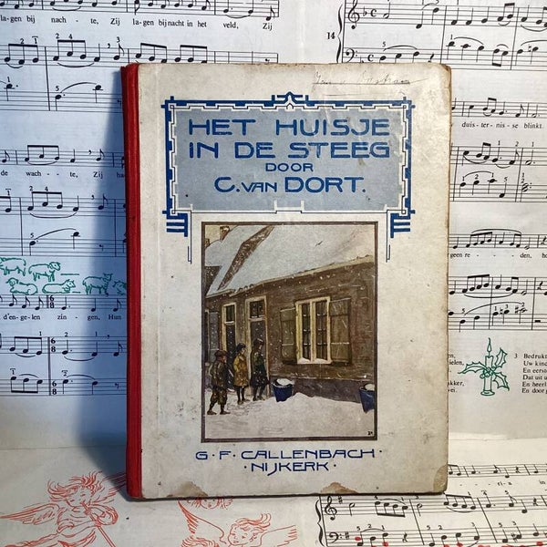 Vintage boek, Het huisje in de steeg” kerstverhaal