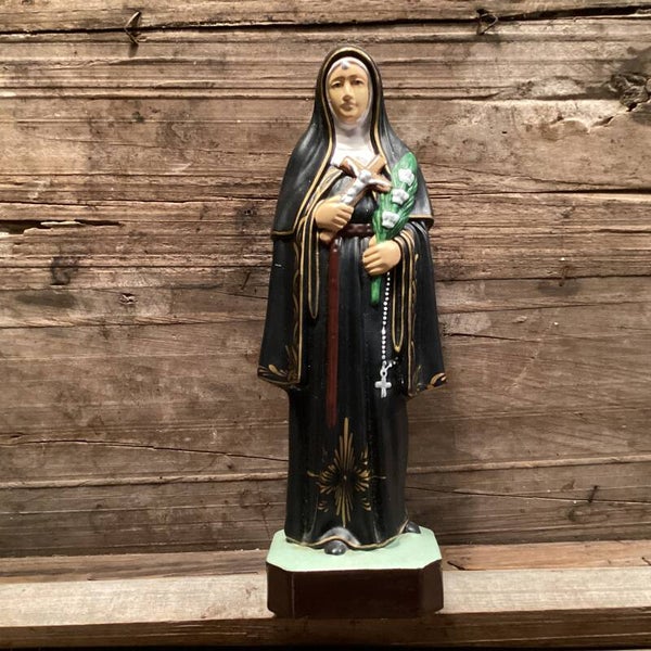 Aardewerk vintage Theresia beeld, 26 cm