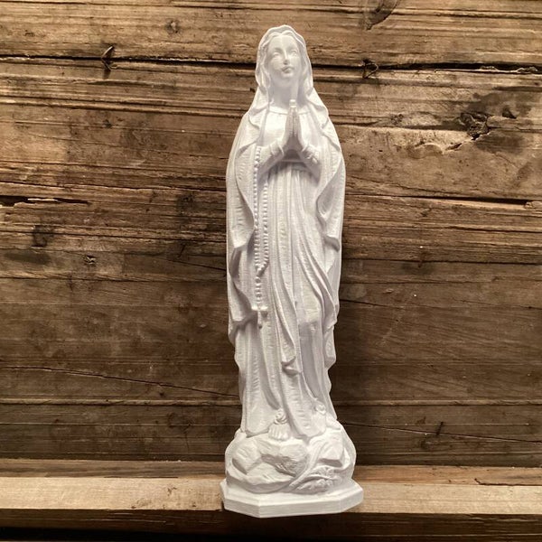 Polystone Maria beeld, 28 cm, in wit