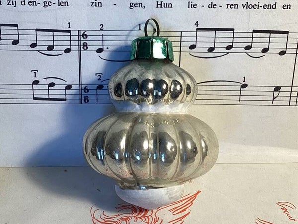 Antieke kerstbal lampion, klassieker, 7 cm