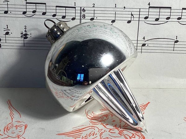 Zilverkleurig ornament, 10 cm