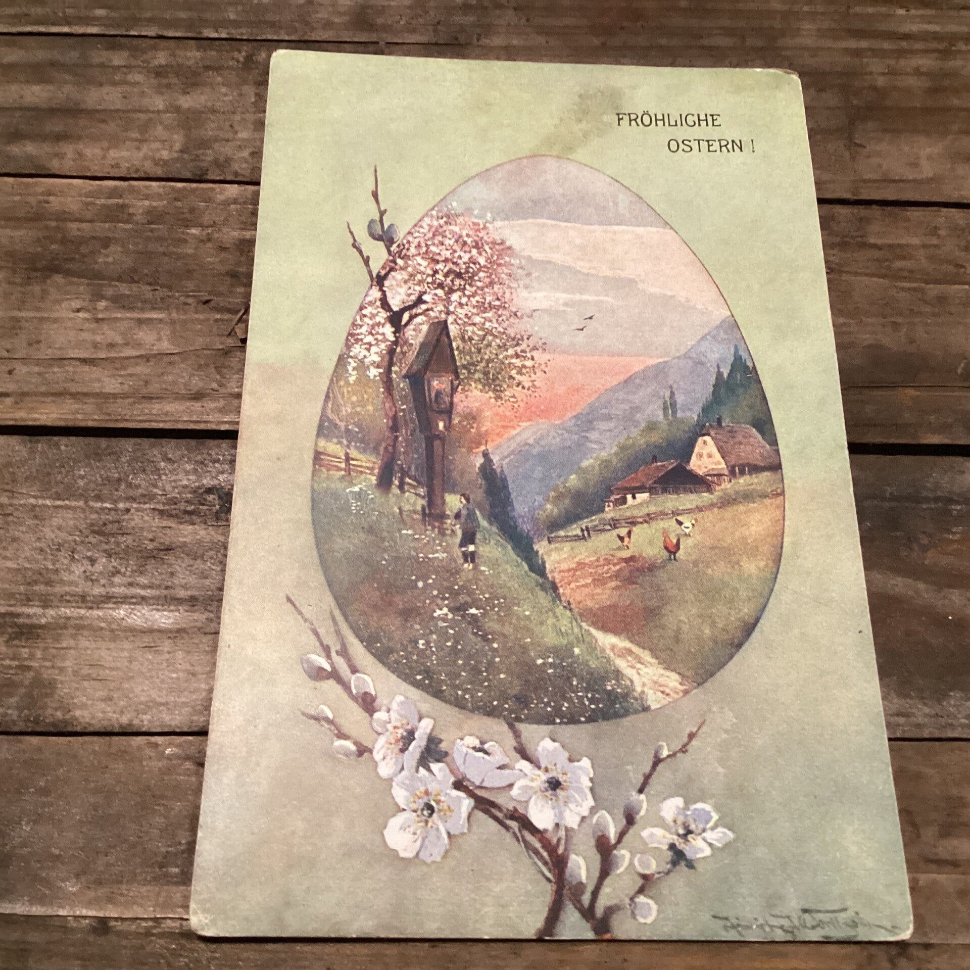Antieke paaskaart