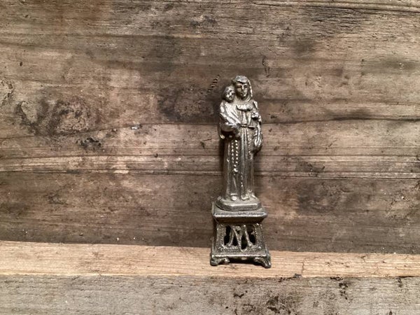 Metalen Maria beeldje 6 cm
