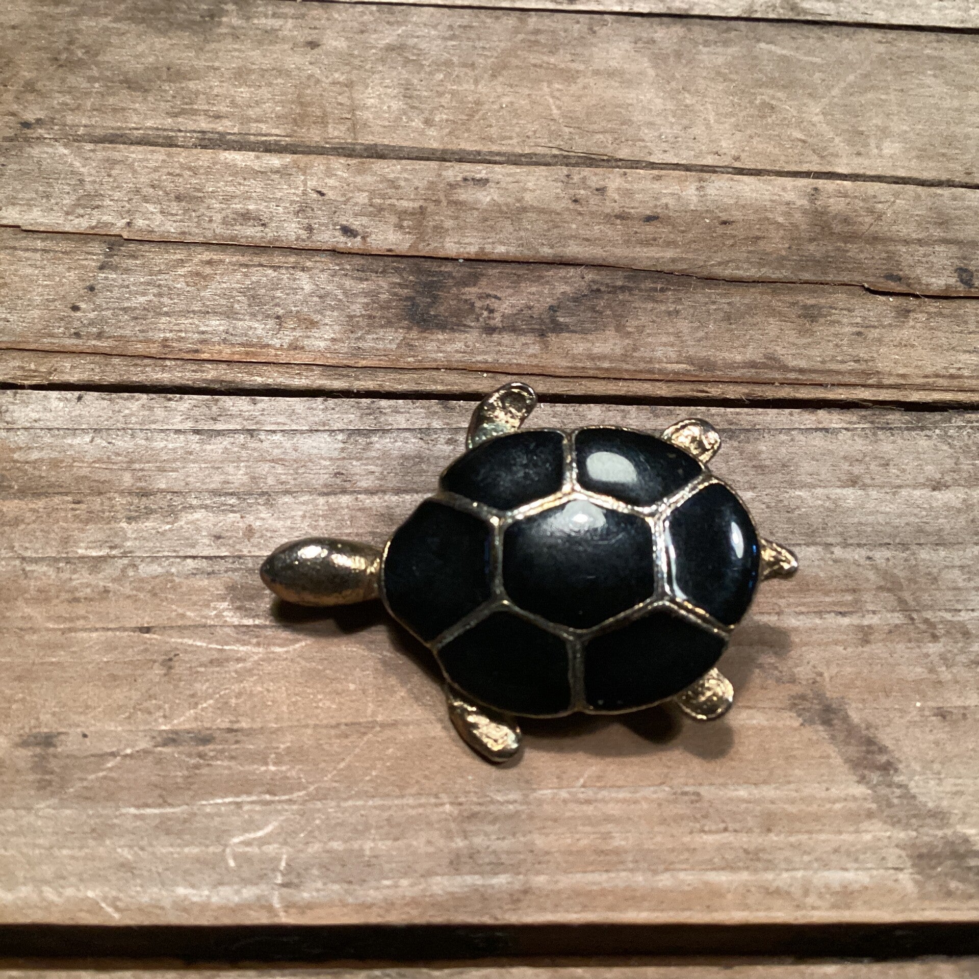 Vintage broche schildpad 3 cm