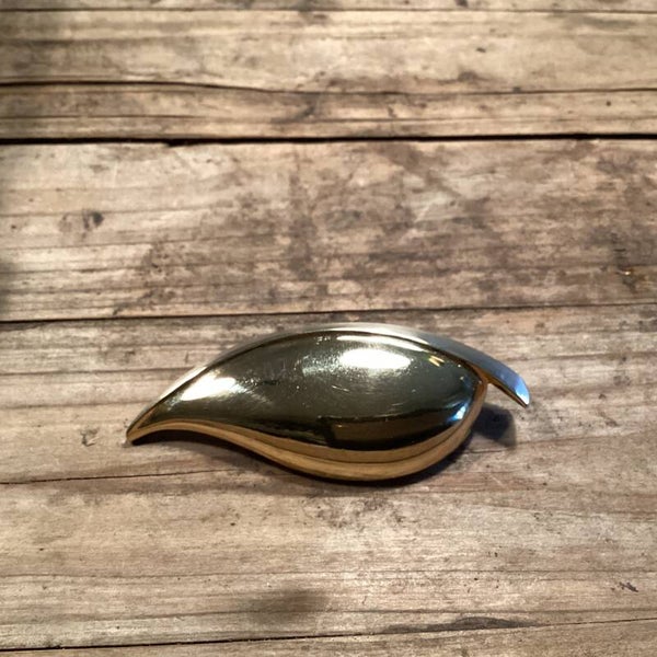 Vintage broche P&M Paris gesigneerd 6,5x3 cm lijkt een oog