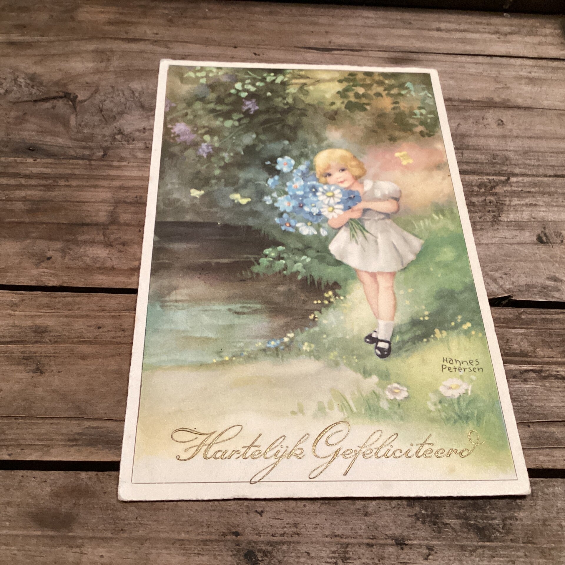 Antieke verjaardagskaart