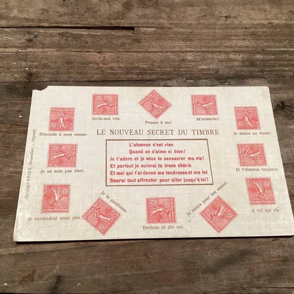 Antiek romantische kaart, onbeschreven