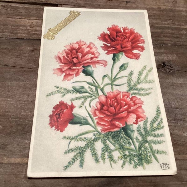 Antieke verjaardagskaart