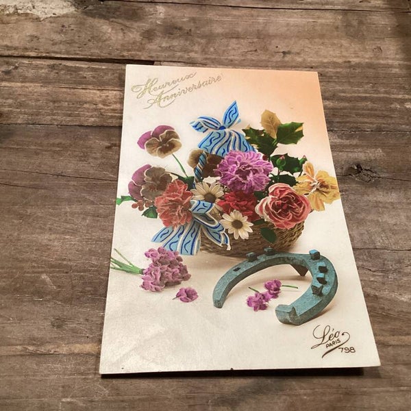 Antieke verjaardagskaart