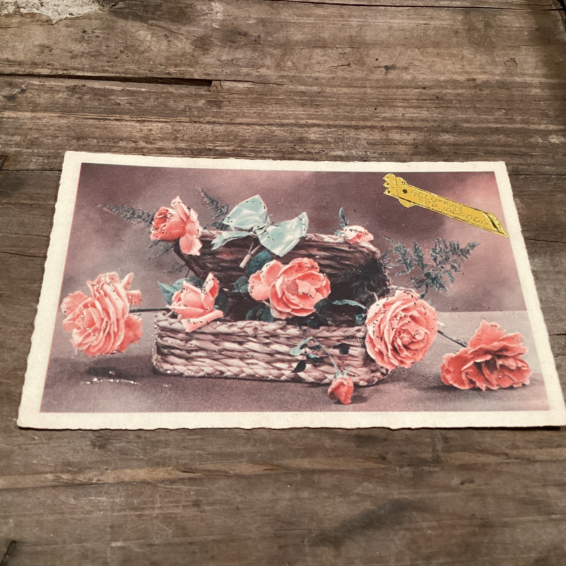 Antieke verjaardagskaart