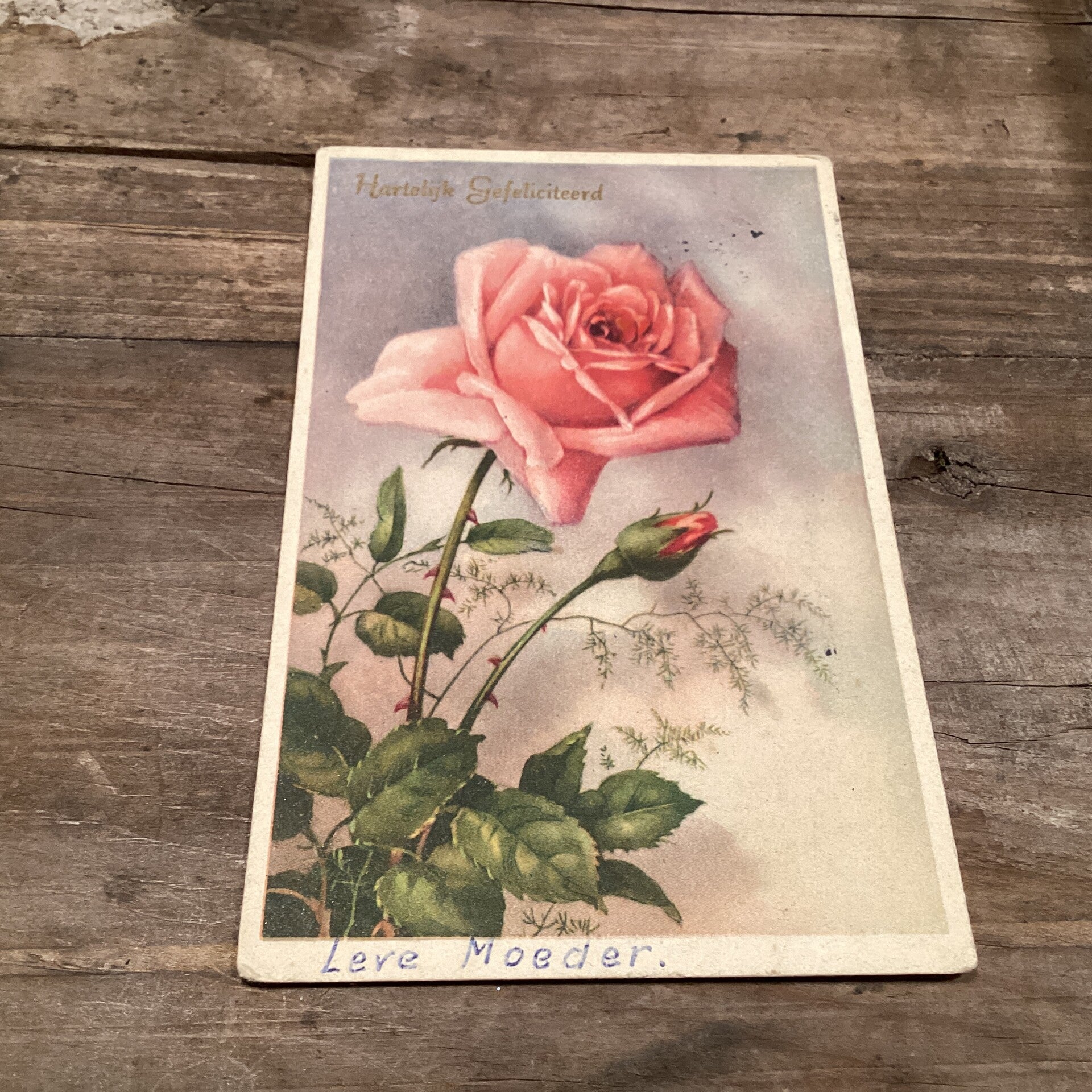 Antieke verjaardagskaart