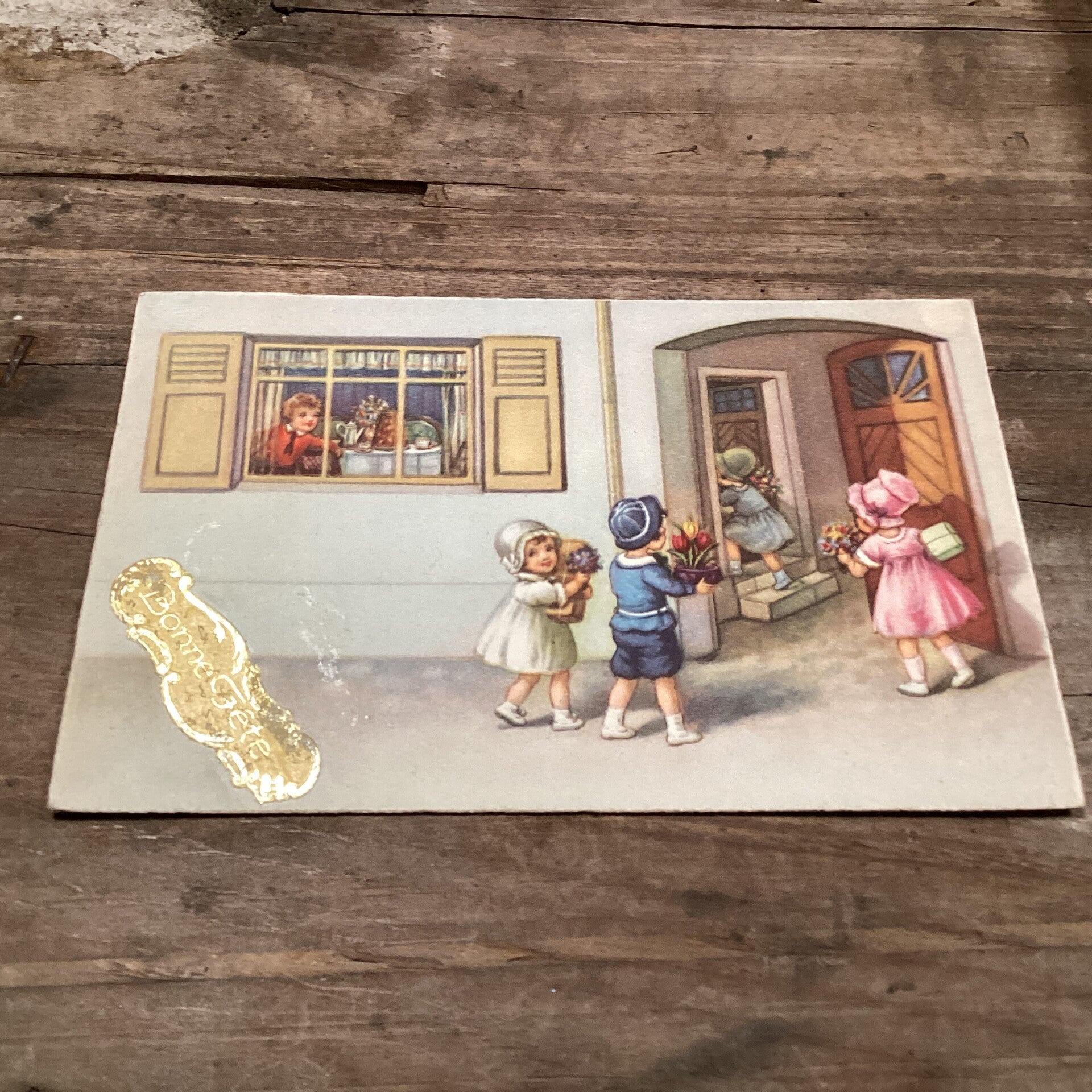 Antieke verjaardagskaart