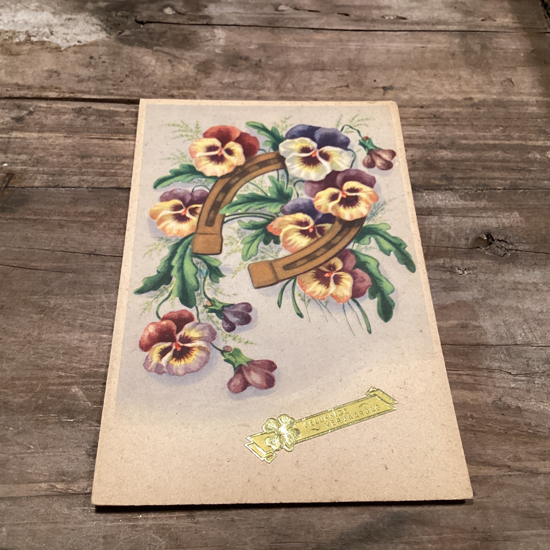 Antieke verjaardagskaart