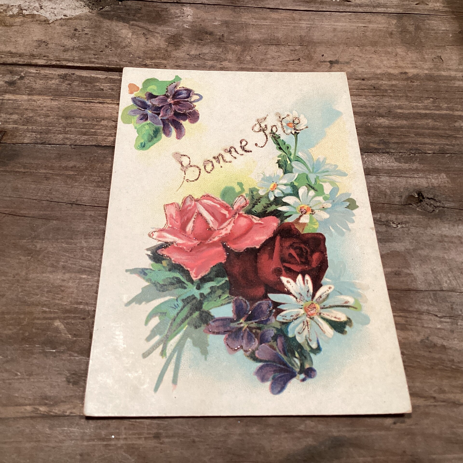 Antieke verjaardagskaart, onbeschreven