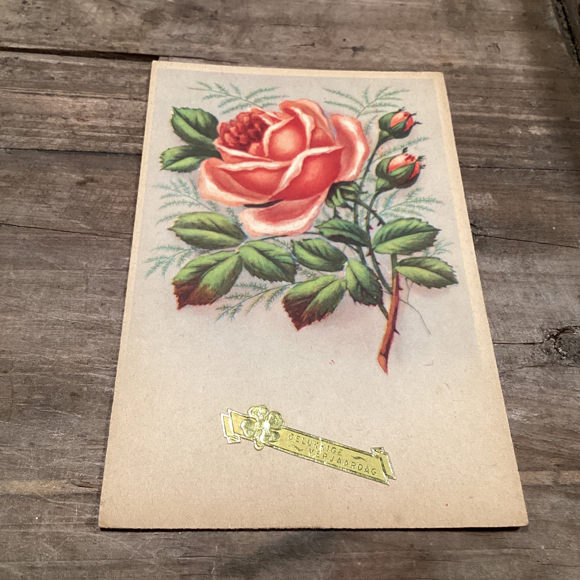 Antieke verjaardagskaart