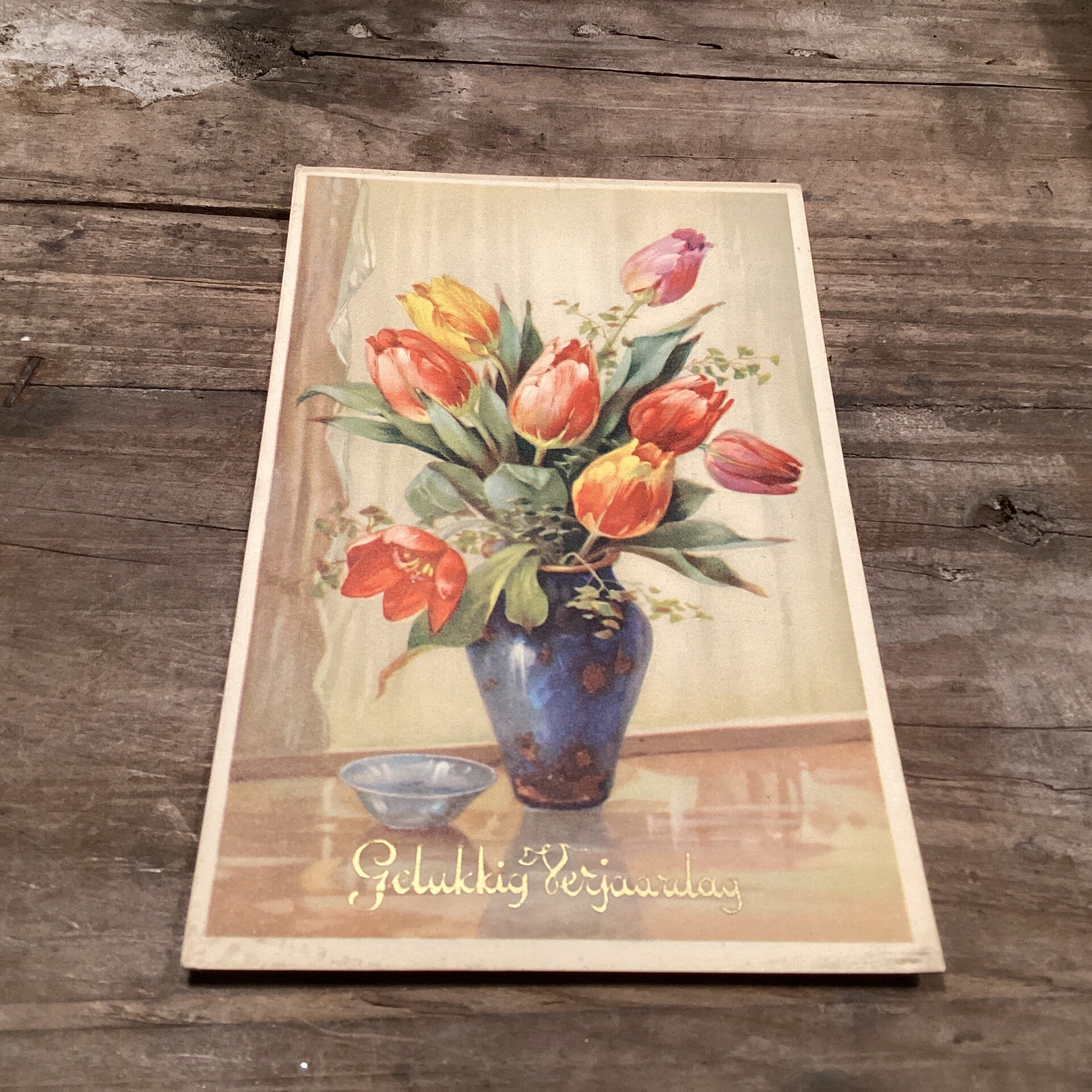 Antieke verjaardagskaart