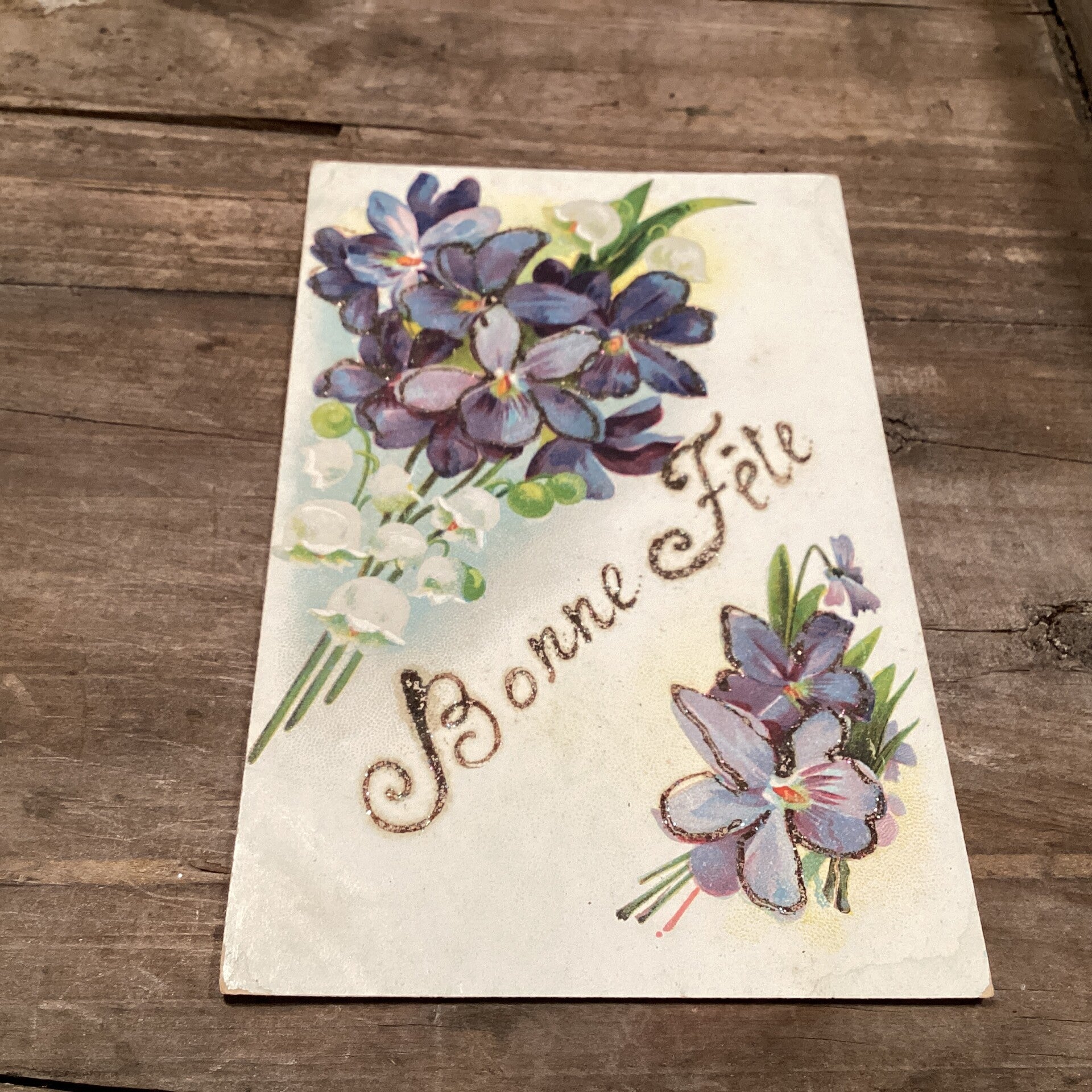 Antieke verjaardagskaart, onbeschreven