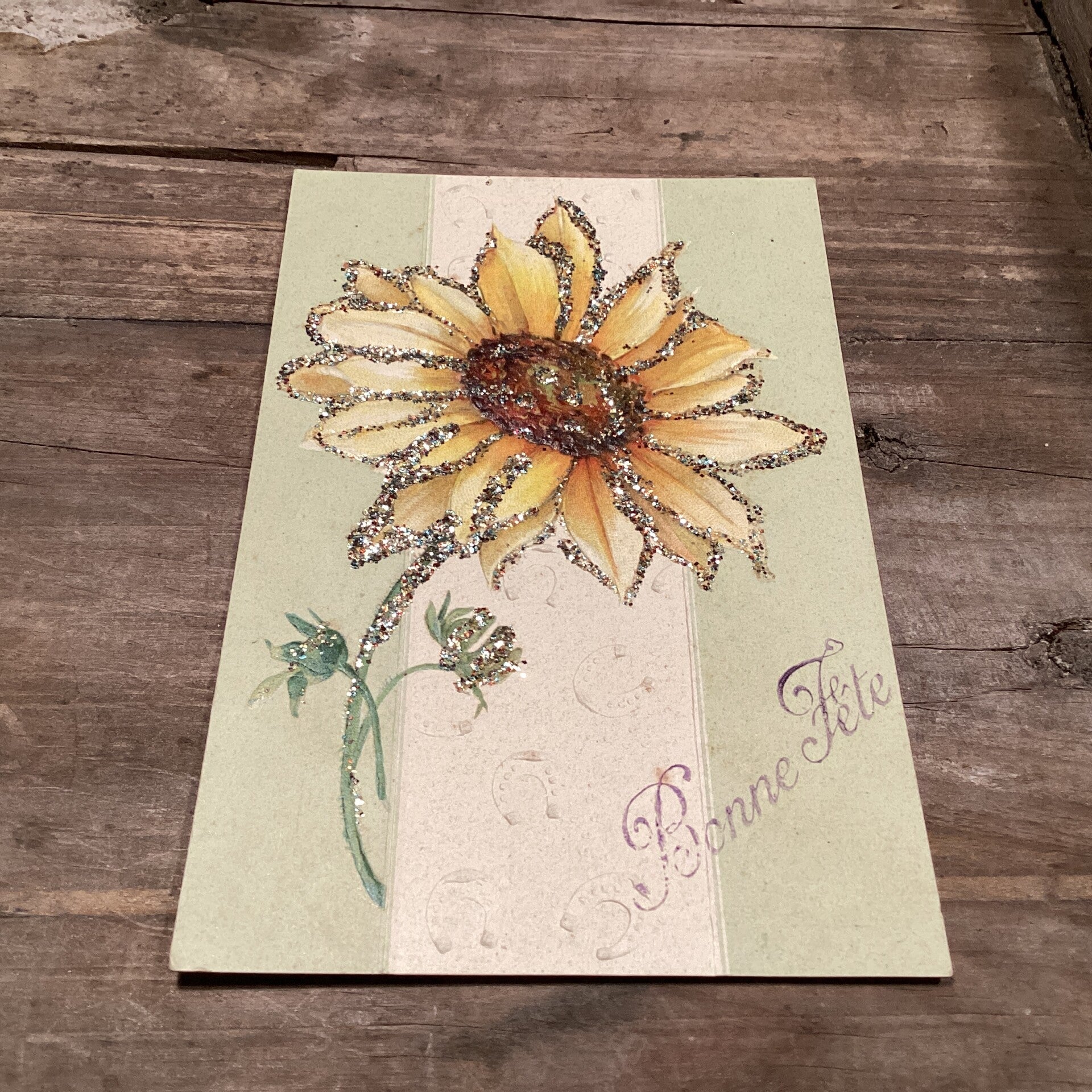 Antieke verjaardagskaart, onbeschreven