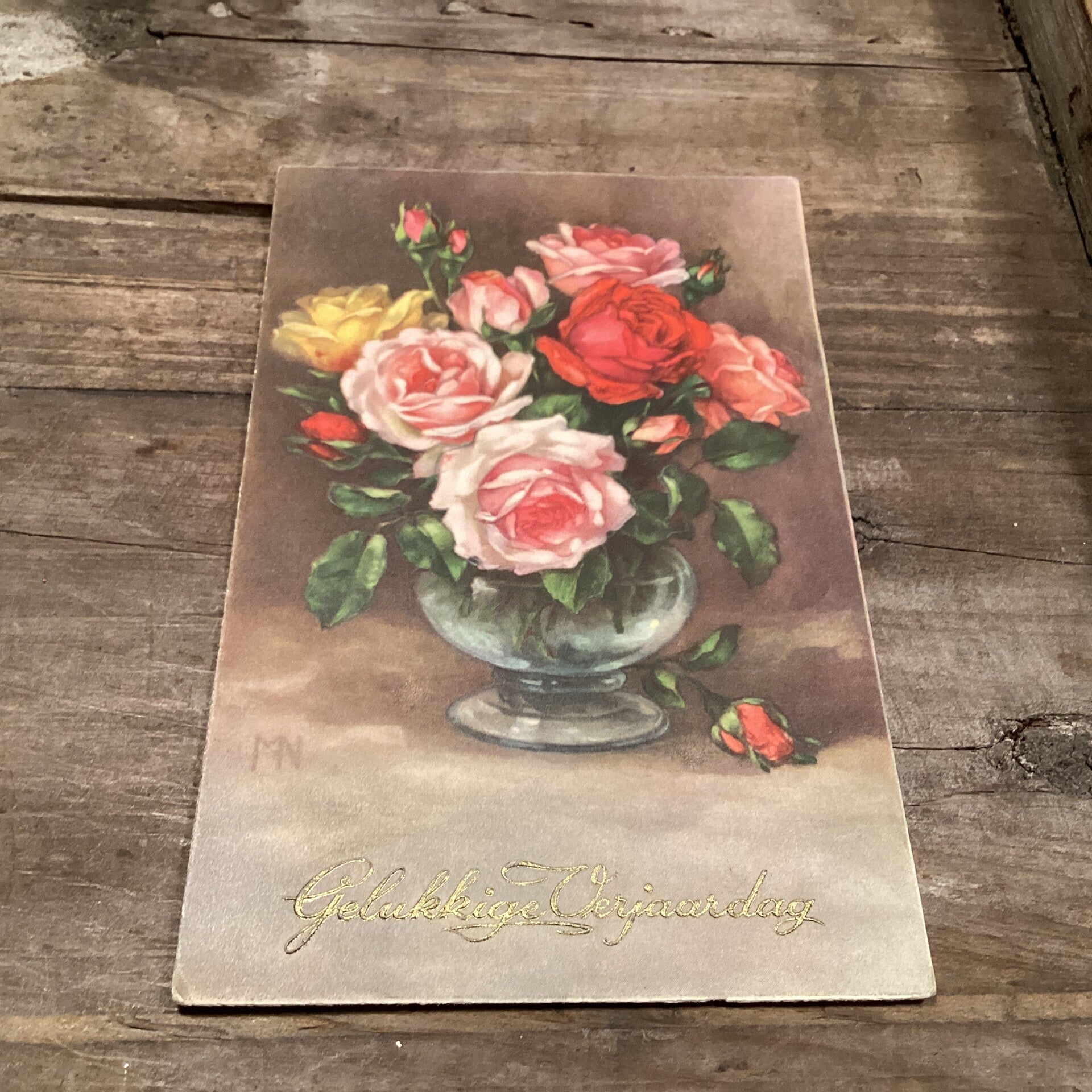 Antieke verjaardagskaart