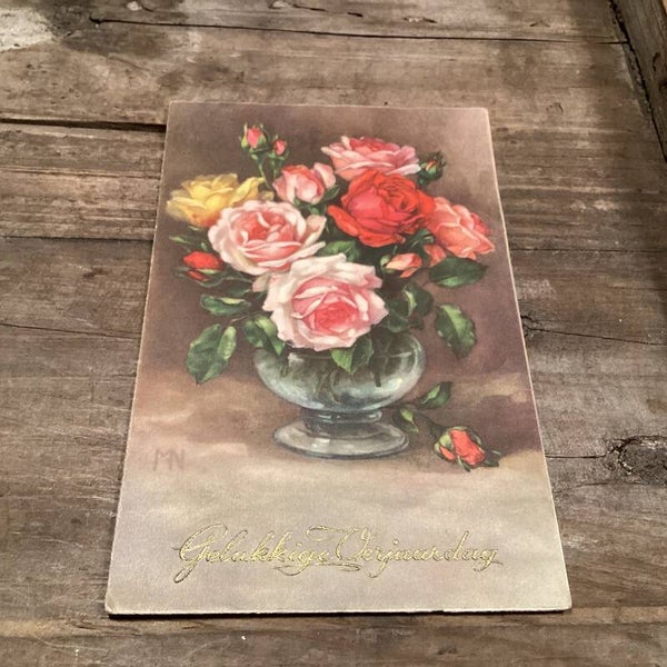 Antieke verjaardagskaart