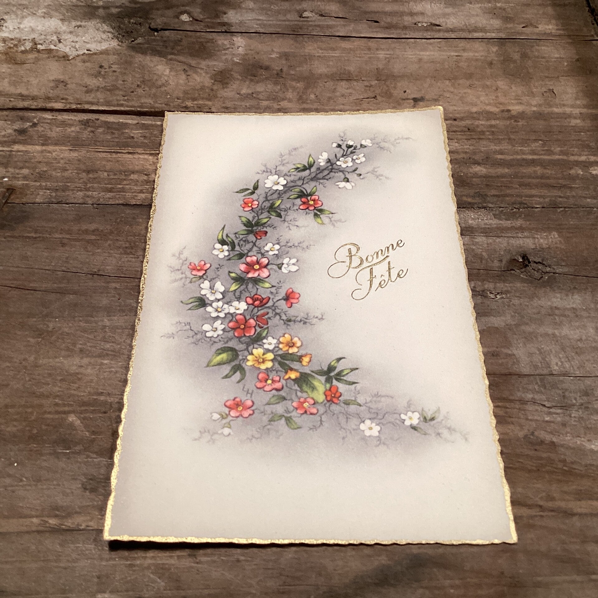 Antieke verjaardagskaart, onbeschreven