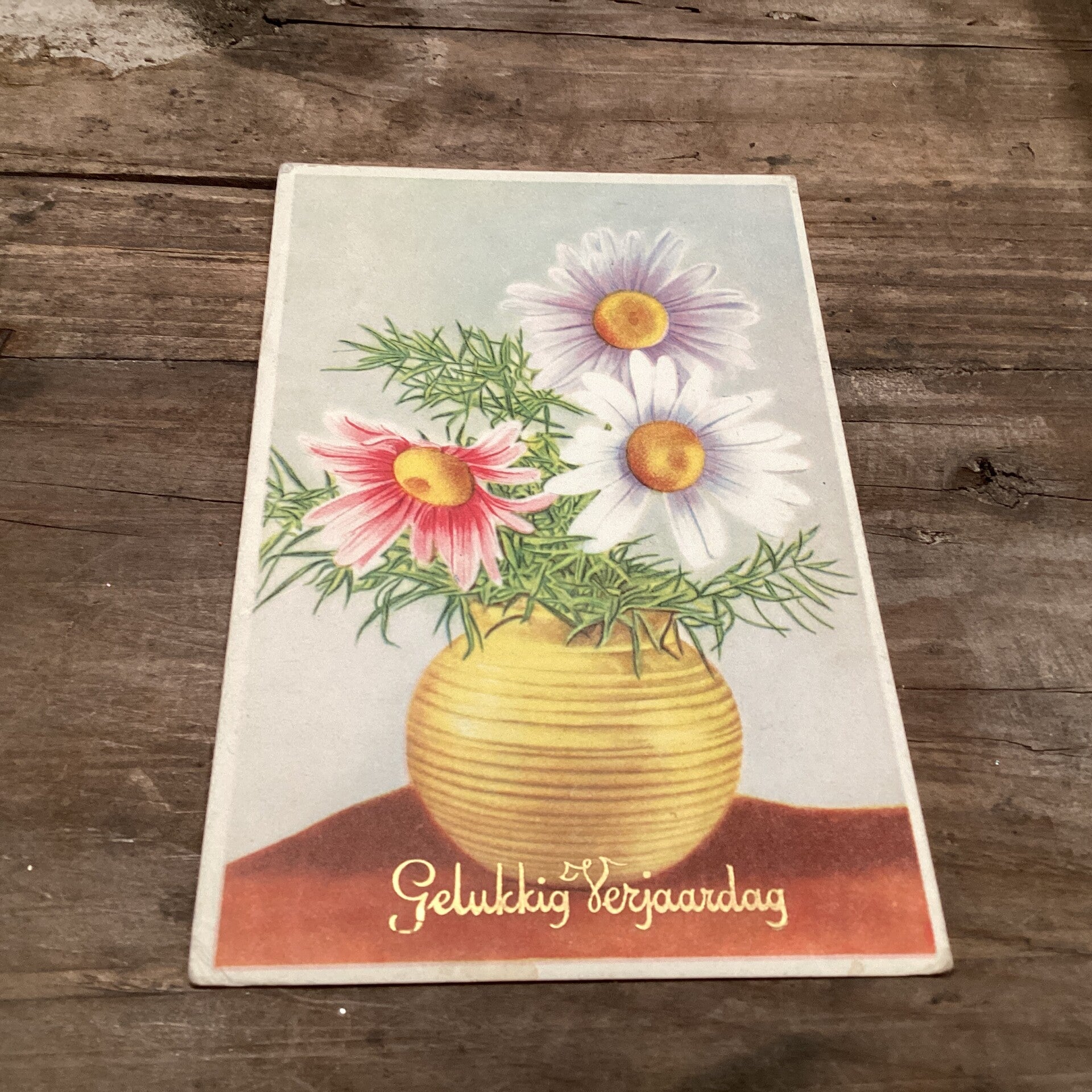 Antieke verjaardagskaart