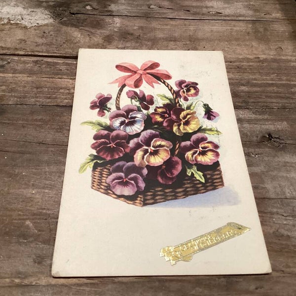 Antieke verjaardagskaart