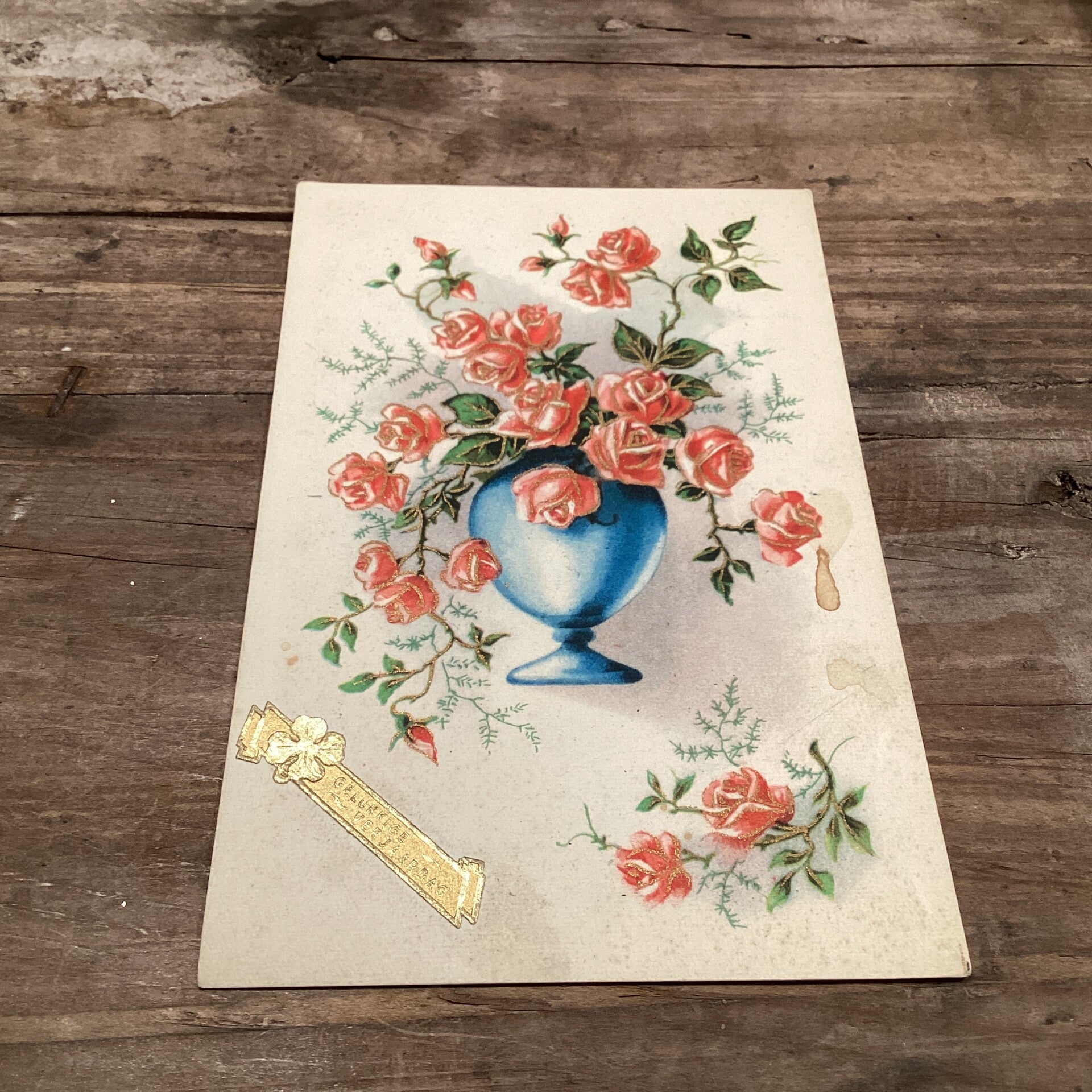 Antieke verjaardagskaart