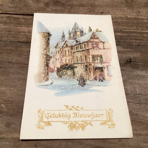 Antieke nieuwjaarskaart