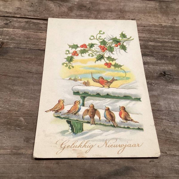 Antieke nieuwjaarskaart