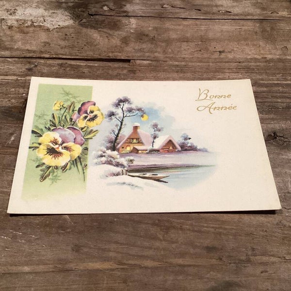 Antieke nieuwjaarskaart, onbeschreven