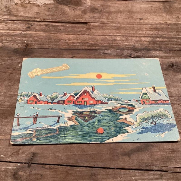 Antieke nieuwjaarskaart