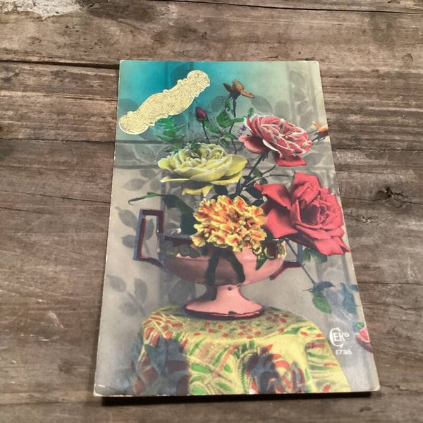 Antieke nieuwjaarskaart