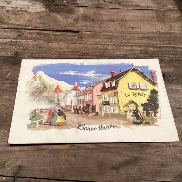 Antieke nieuwjaarskaart