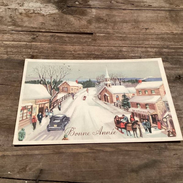 Antieke nieuwjaarskaart