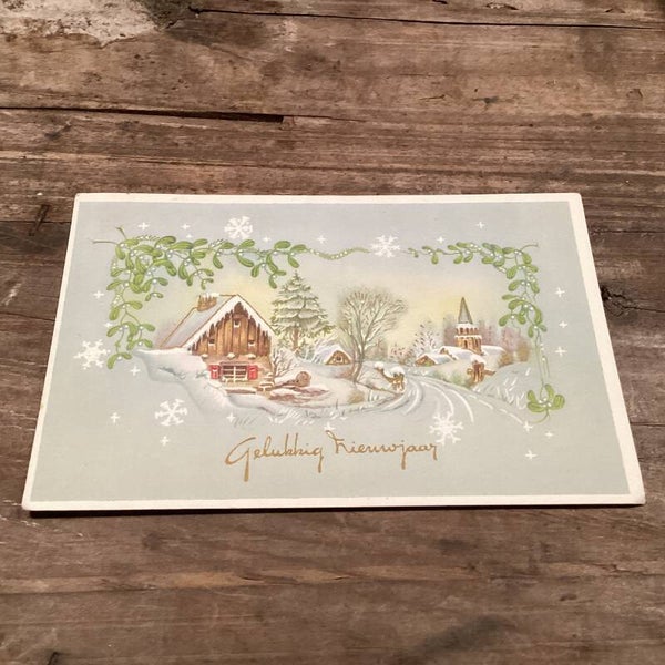 Antieke nieuwjaarskaart