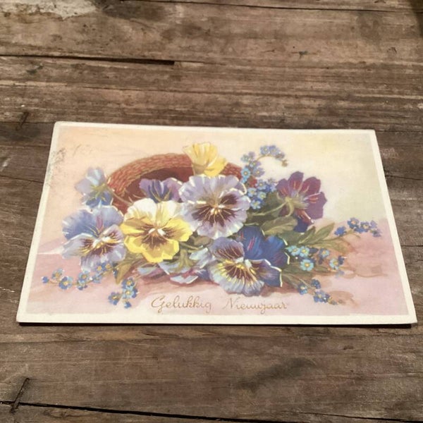 Antieke nieuwjaarskaart