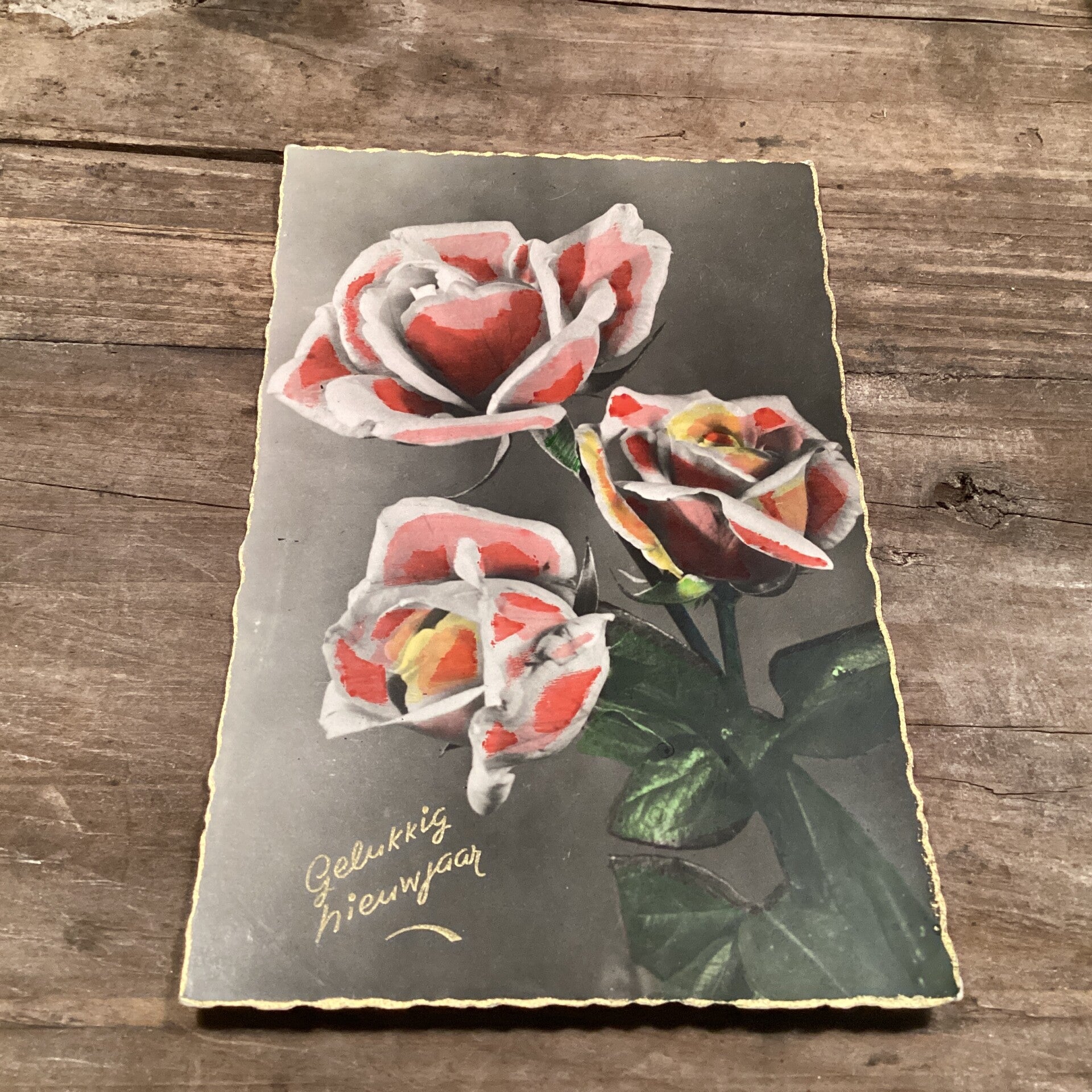 Antieke nieuwjaarskaart